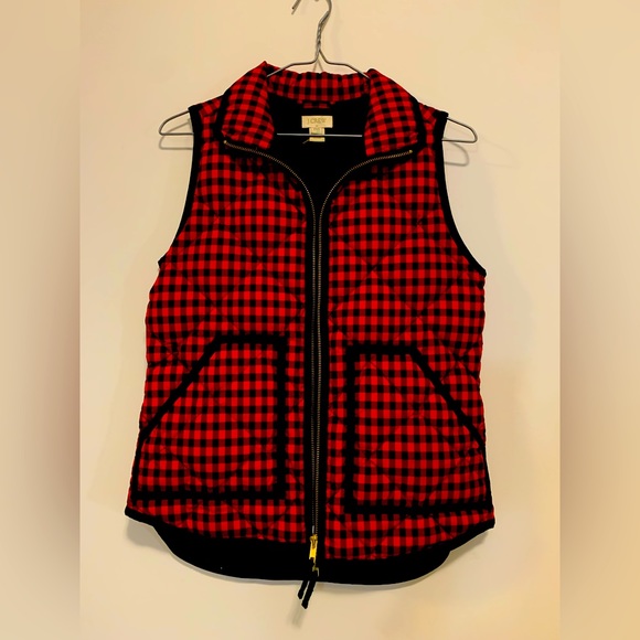 J Crew Factory Quilted Plaid Vest - Picture 1 of 3